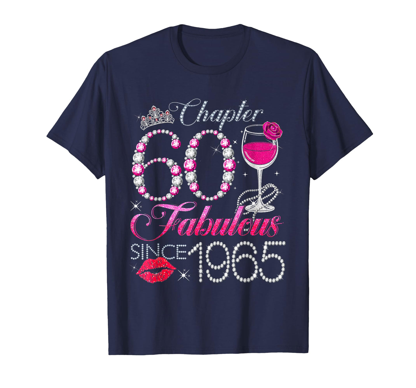 Chapter 60 Fabulous Since 1965 60th Birthday Queen Diamond T-Shirt