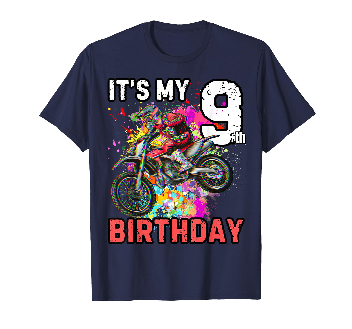 It's my 9th Boy Birthday Dirt Bike MX Motocross Birthday T-Shirt