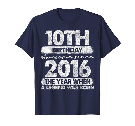 10 Year Old Gifts Vintage 2016 Limited Edition 10th Birthday T-Shirt