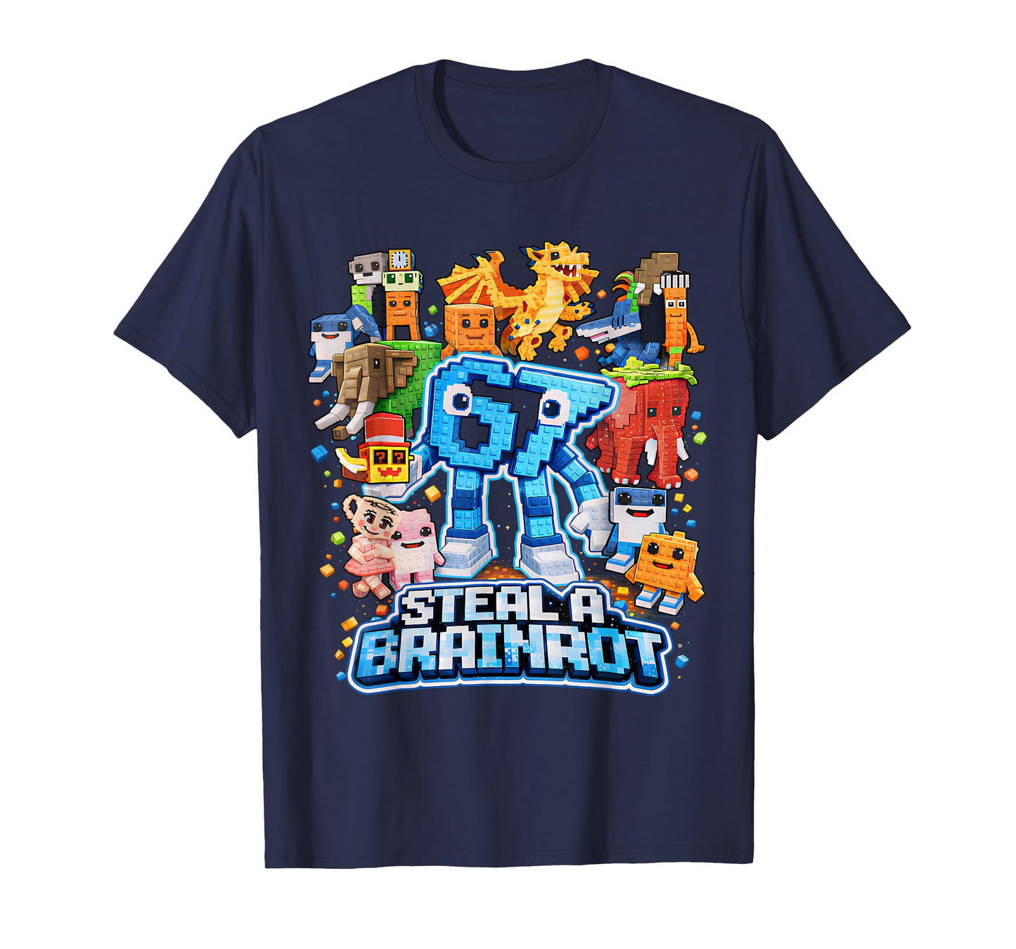 Six Seven 67 Steal a Brainrot Meme Gifts for Boys Kids Teen T-Shirt