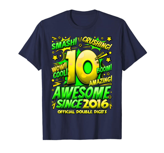 Official Double Digits 10 Year Old Boys 10th Birthday Boy T-Shirt