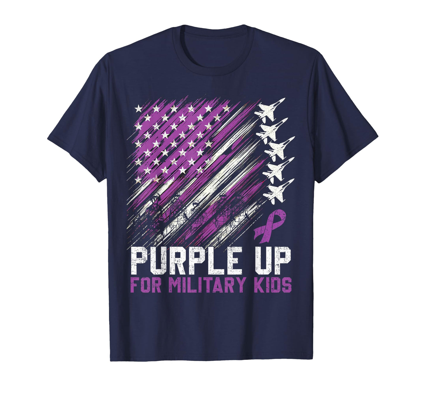 Purple Up Military Kids Month Of Military Child Army T-Shirt