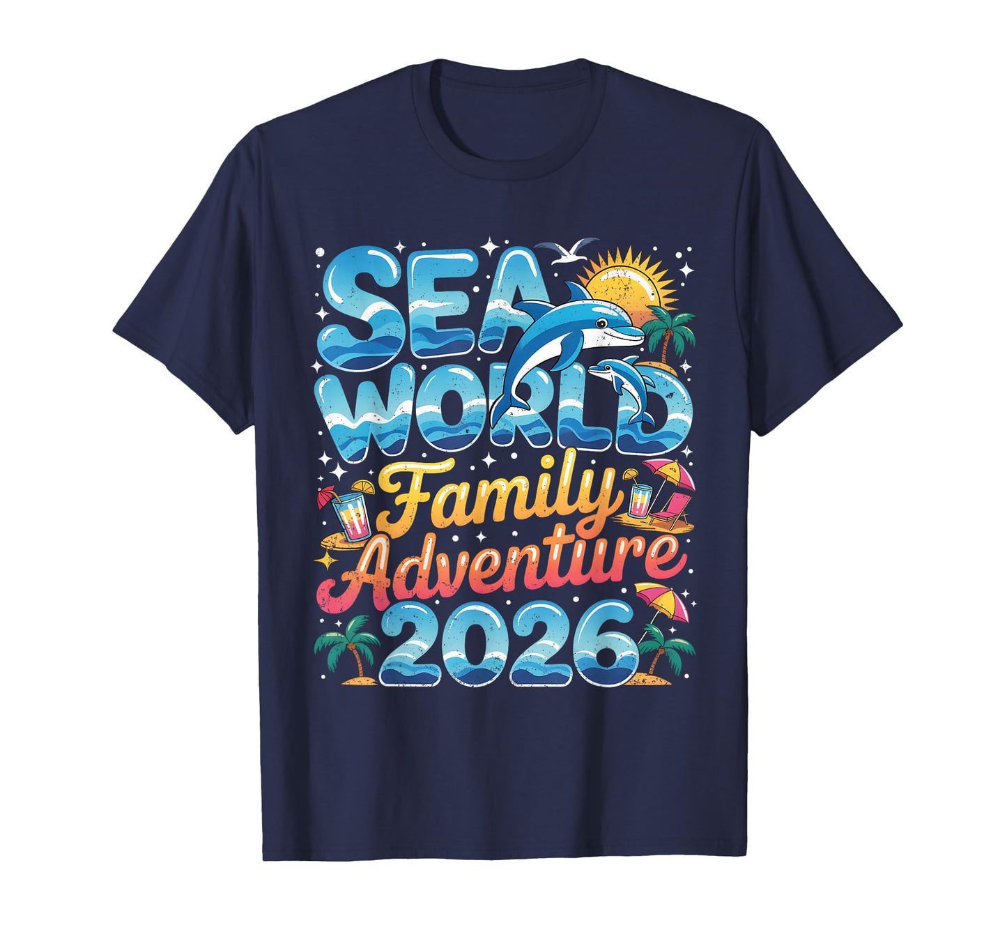Sea World Family Adventure 2026 Tropical Vacation Trip T-Shirt
