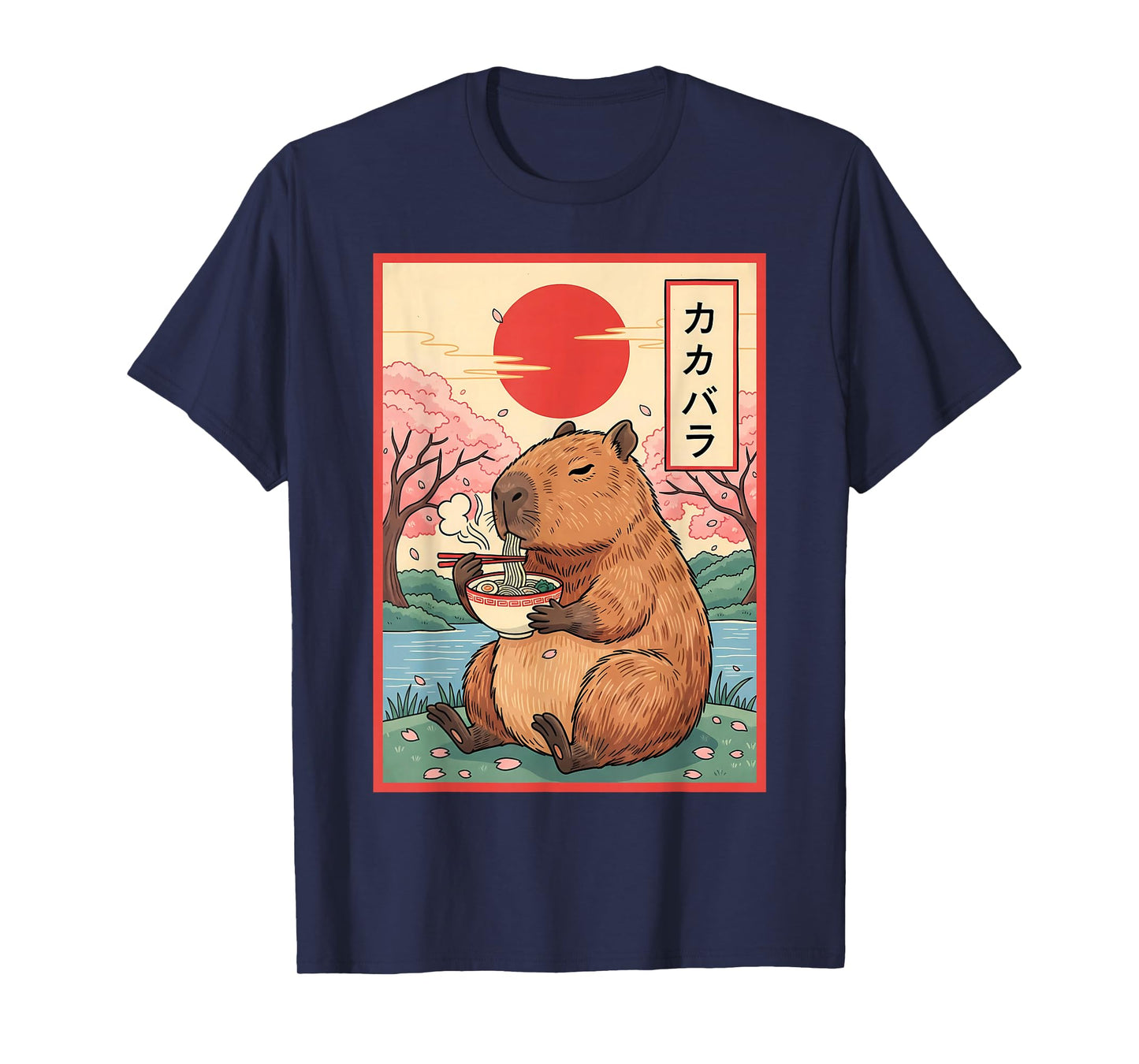 Capybara Anime Graphic Ramen Kawaii Japanese Vintage Capy T-Shirt