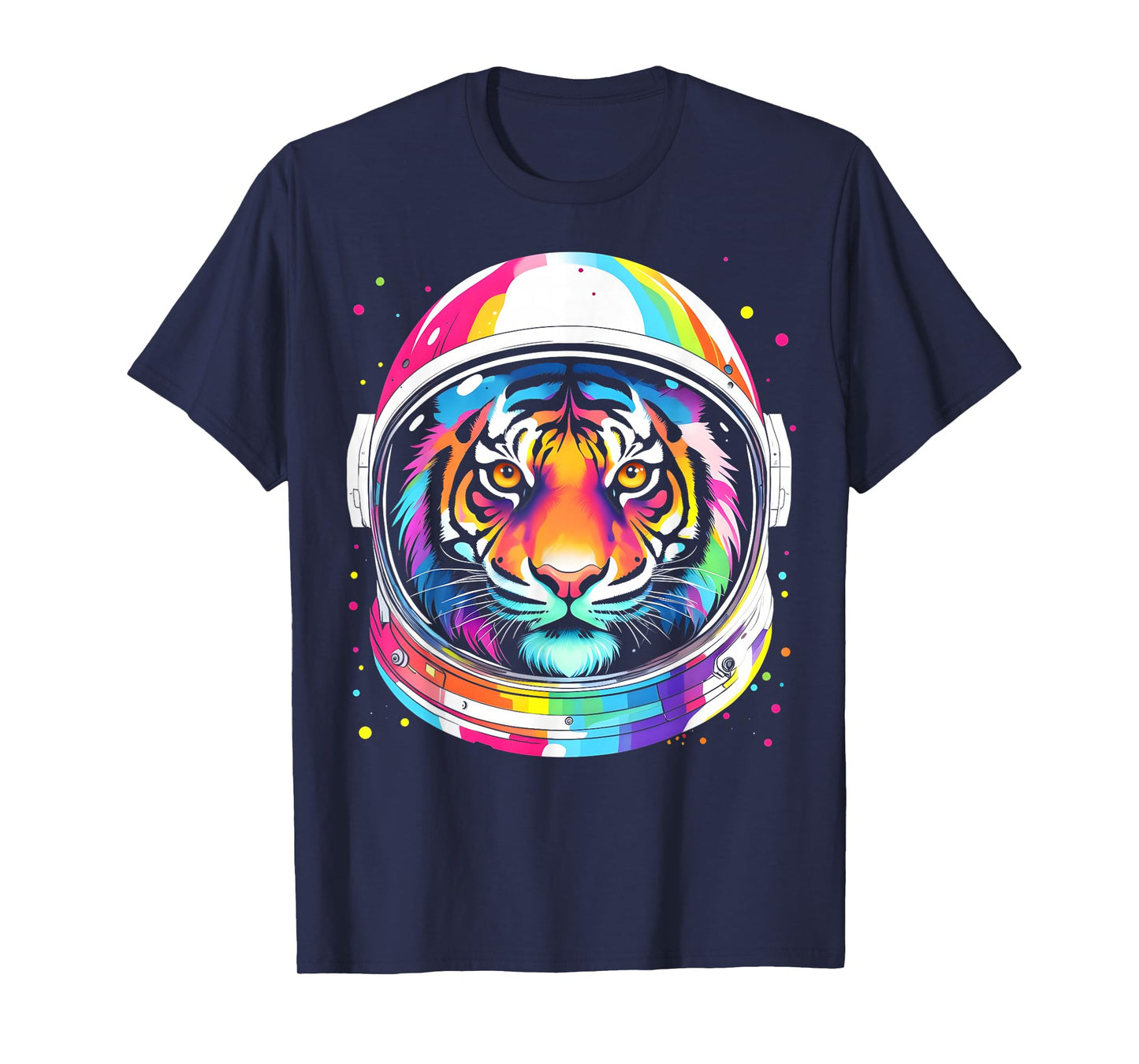 Astronaut Tiger Adventure Vibrant Colorful Space Funny T-Shirt