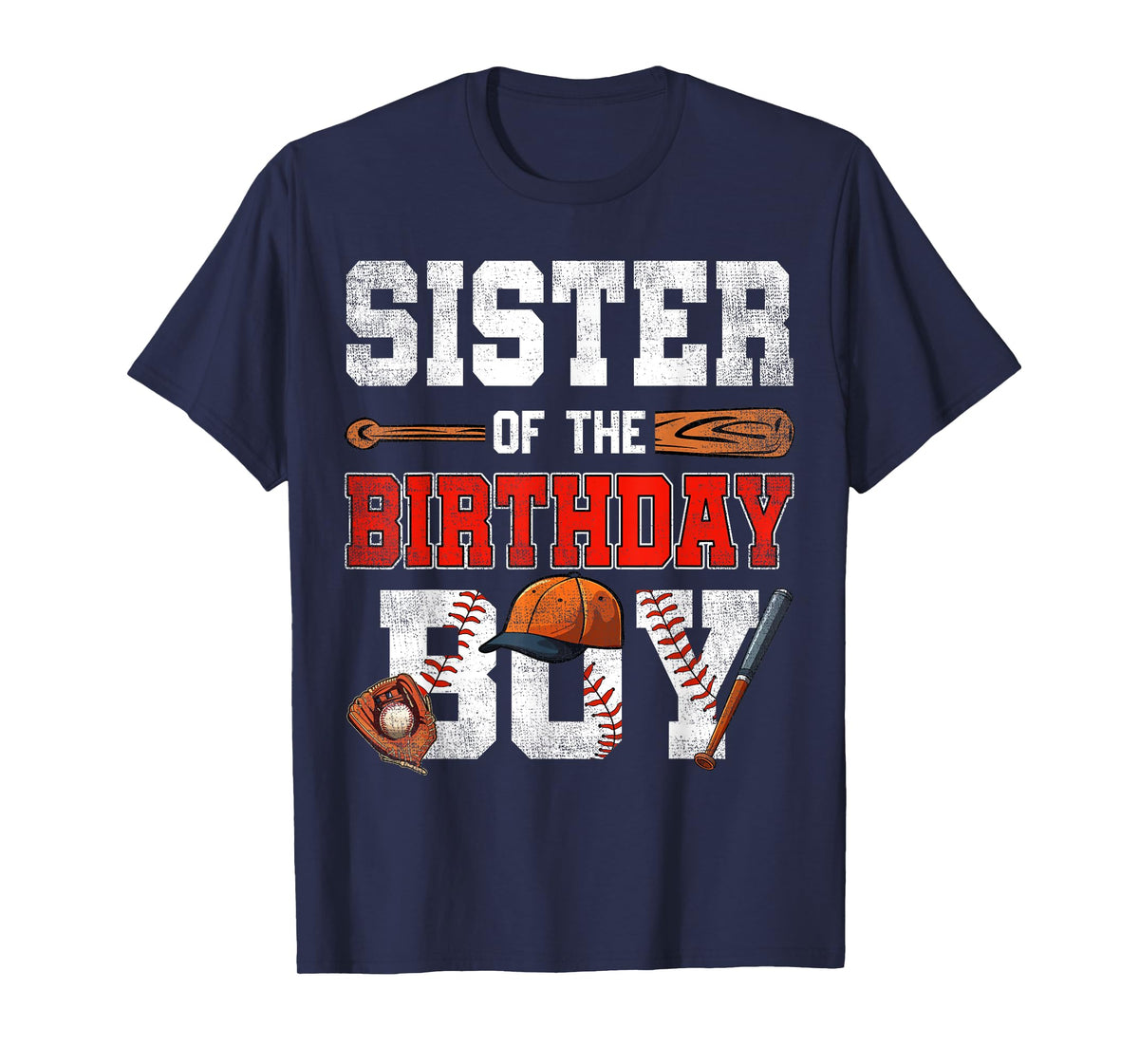 Sister Of The Birthday Boy Baseball Bday Family T-Shirt