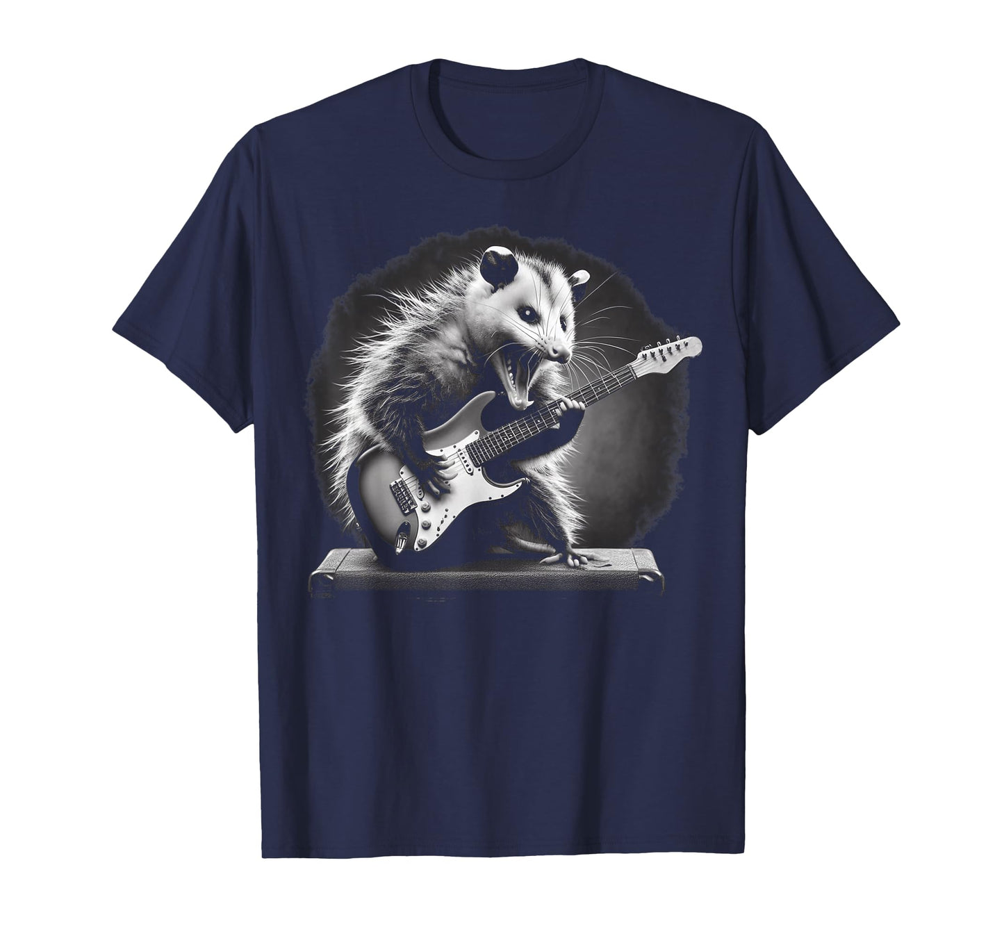 Opossum Playing Guitar Rock and Roll Rock Star Men Women Kid T-Shirt