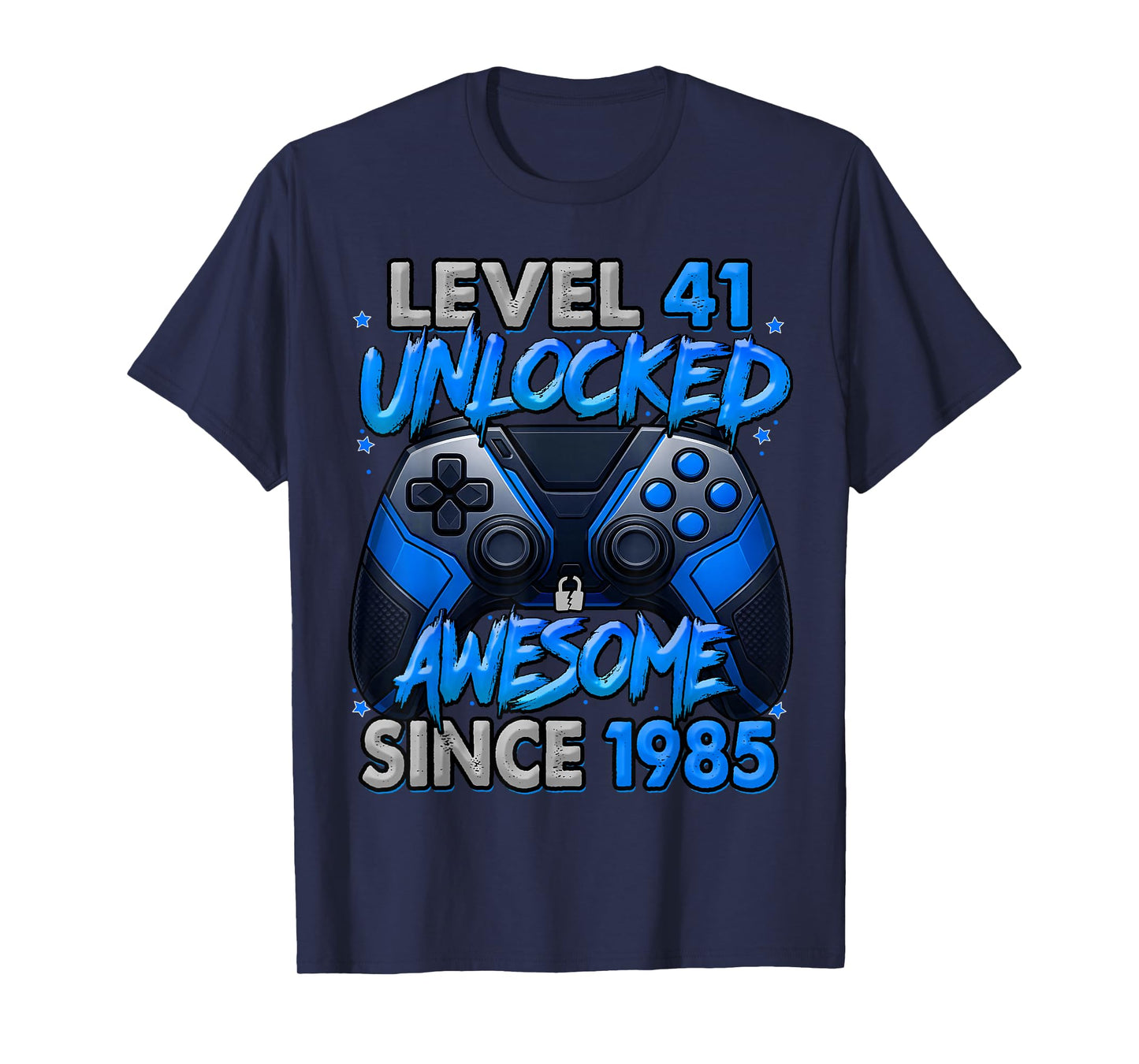 Level 41 Unlocked Awesome Since 1985 41st Birthday Gaming T-Shirt