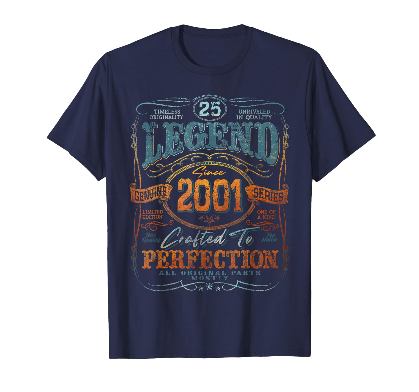 Vintage 2001 Limited Edition Shirt 25 Year Old 25th Birthday T-Shirt