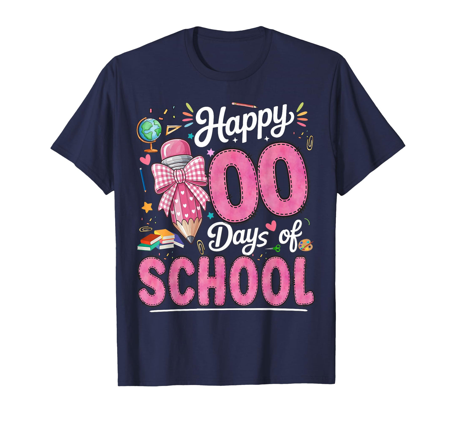 Happy 100 Days of School Teacher Girls Kids T-Shirt