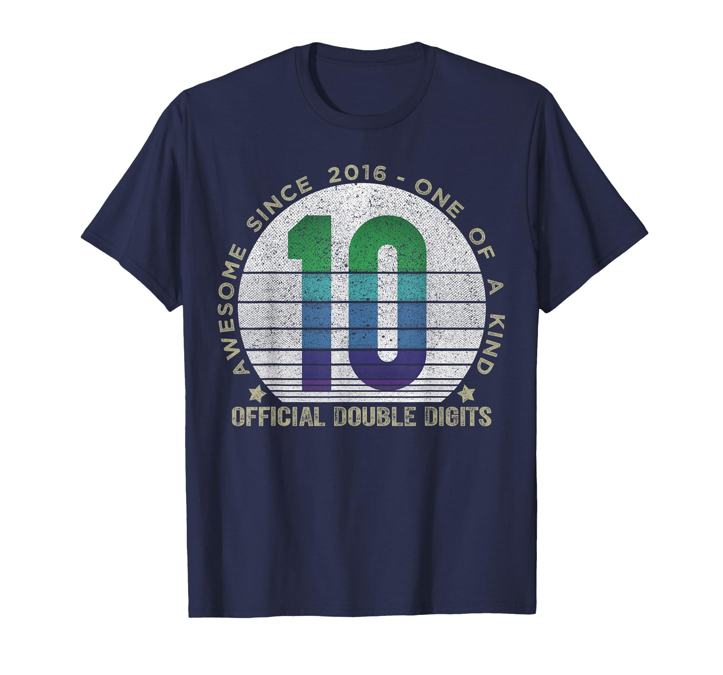 Official Double Digits 10 Year Old Gifts Vintage 2016 Boys T-Shirt