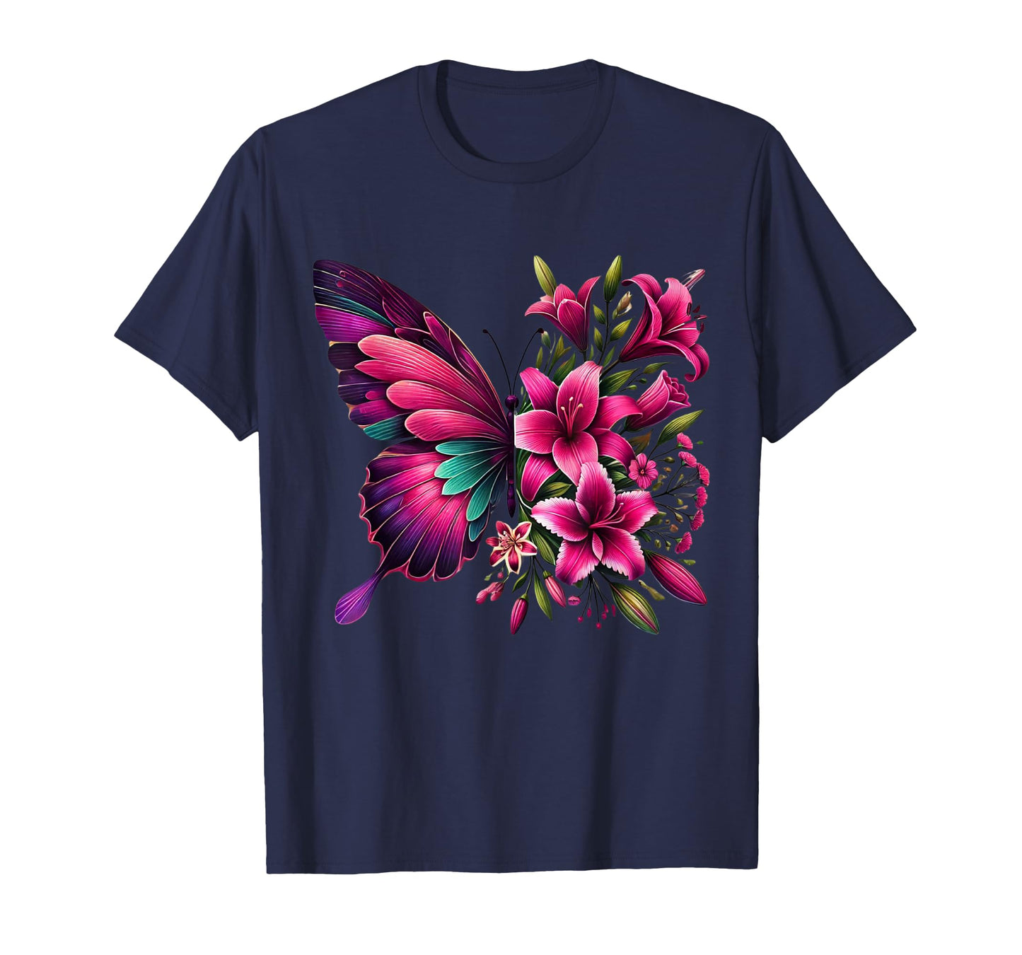 Watercolor Flower Butterfly T-Shirt