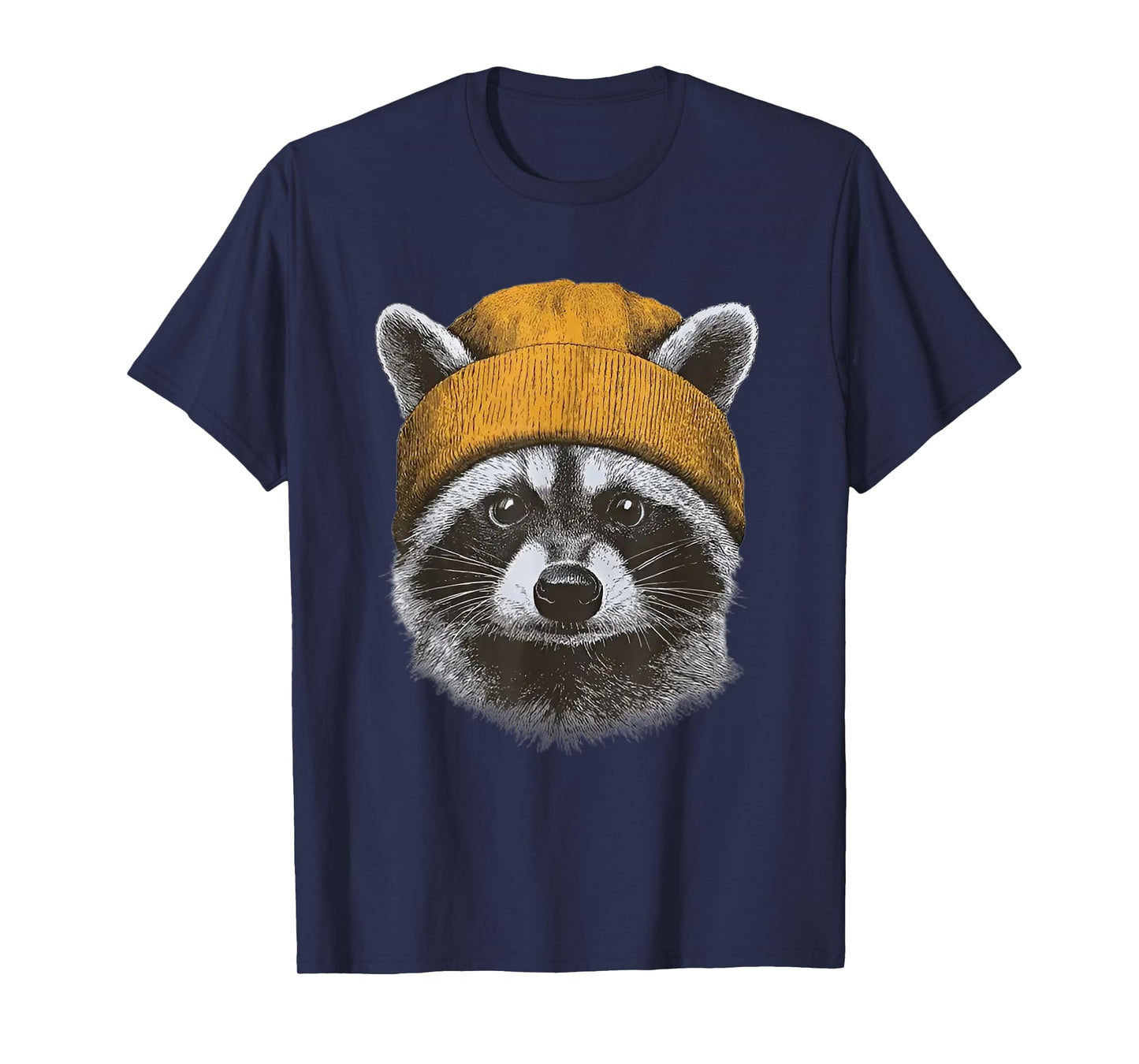 Retro Raccoon Wearing Beanie T-Shirt