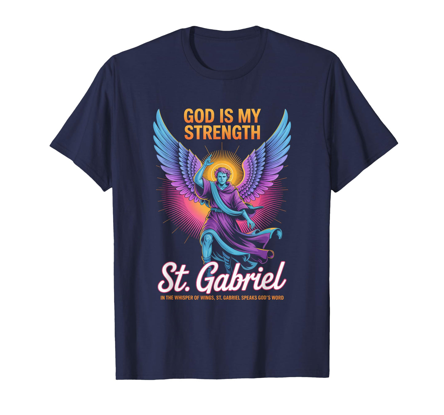 St Gabriel Wings Christian Streetwear T-Shirt