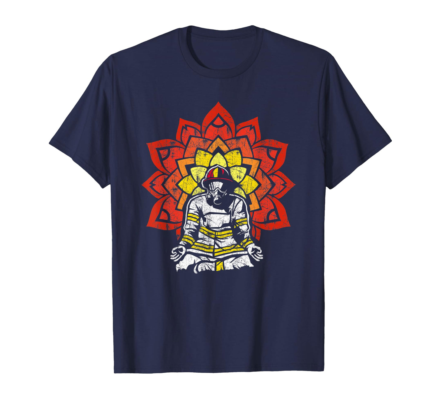Firefighter Yoga TShirt for a Calm Down Firefighter T-Shirt