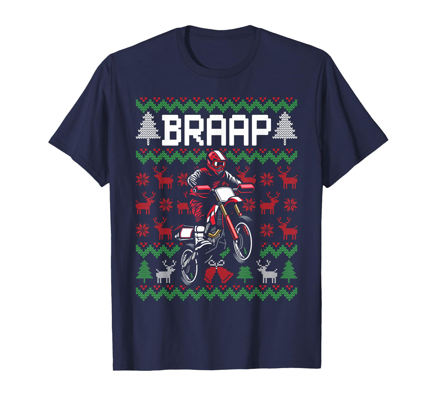 Christmas Motorcycle Motocross Braap Dirt Bike T-Shirt