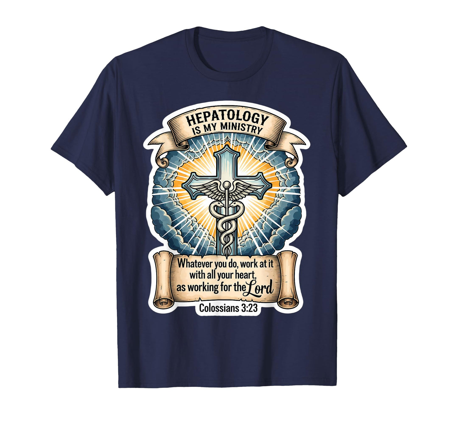 Christian Hepatologist Hepatology is My Ministry Doctor God T-Shirt