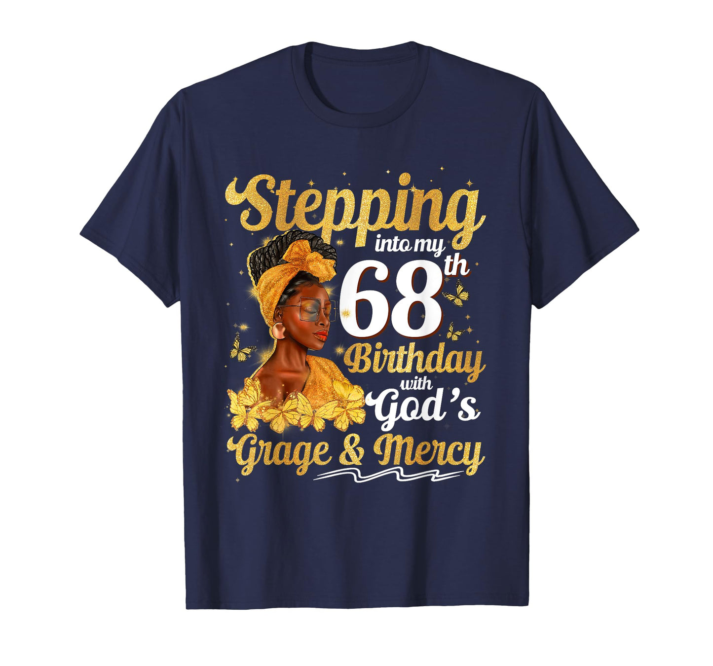 Stepping Into My 68th Birthday Queen 68 Years Old Gift Women T-Shirt