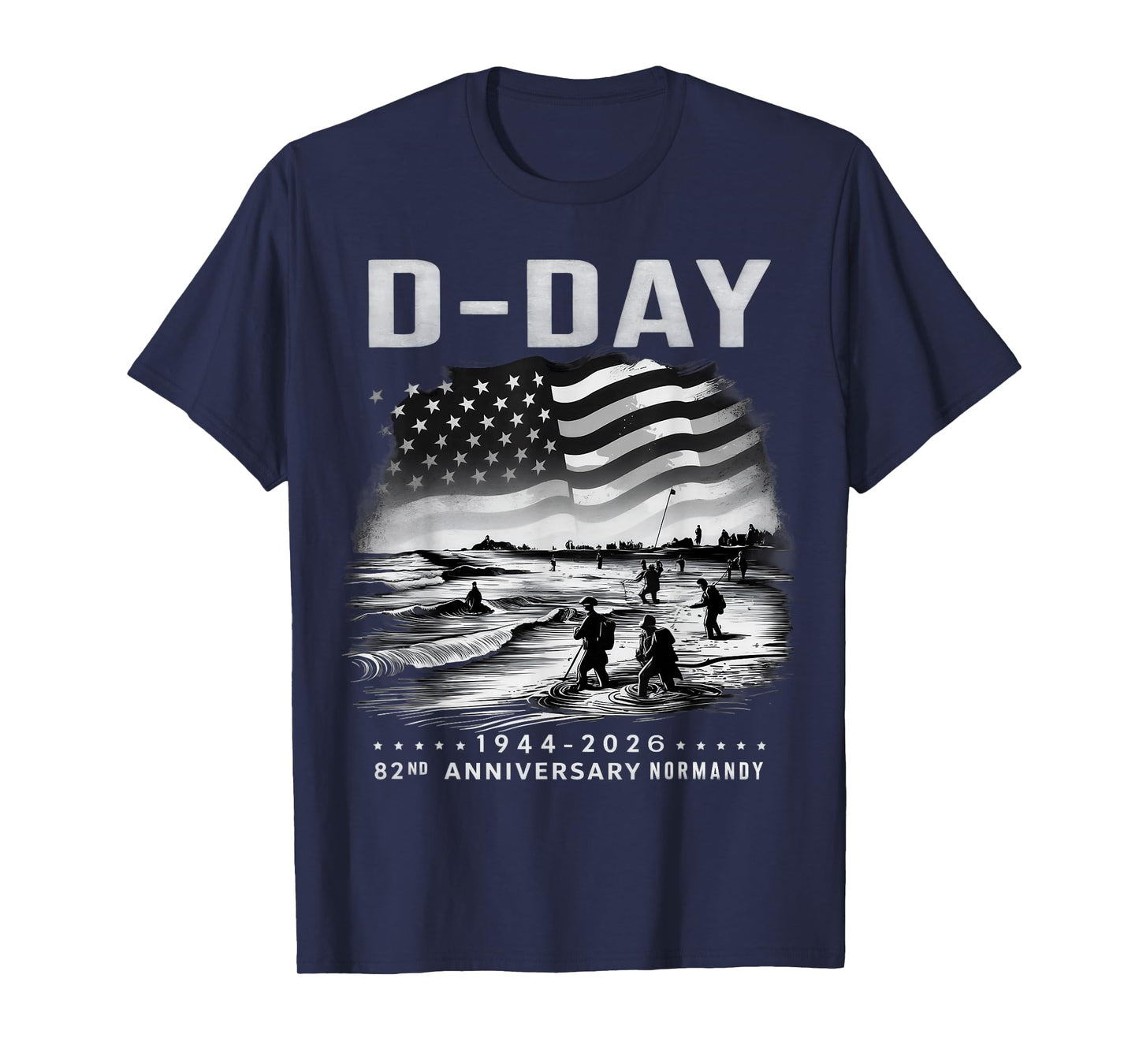 Omaha Beach 1944 D-Day 2026 82nd Anniversary Normandy D-Day T-Shirt