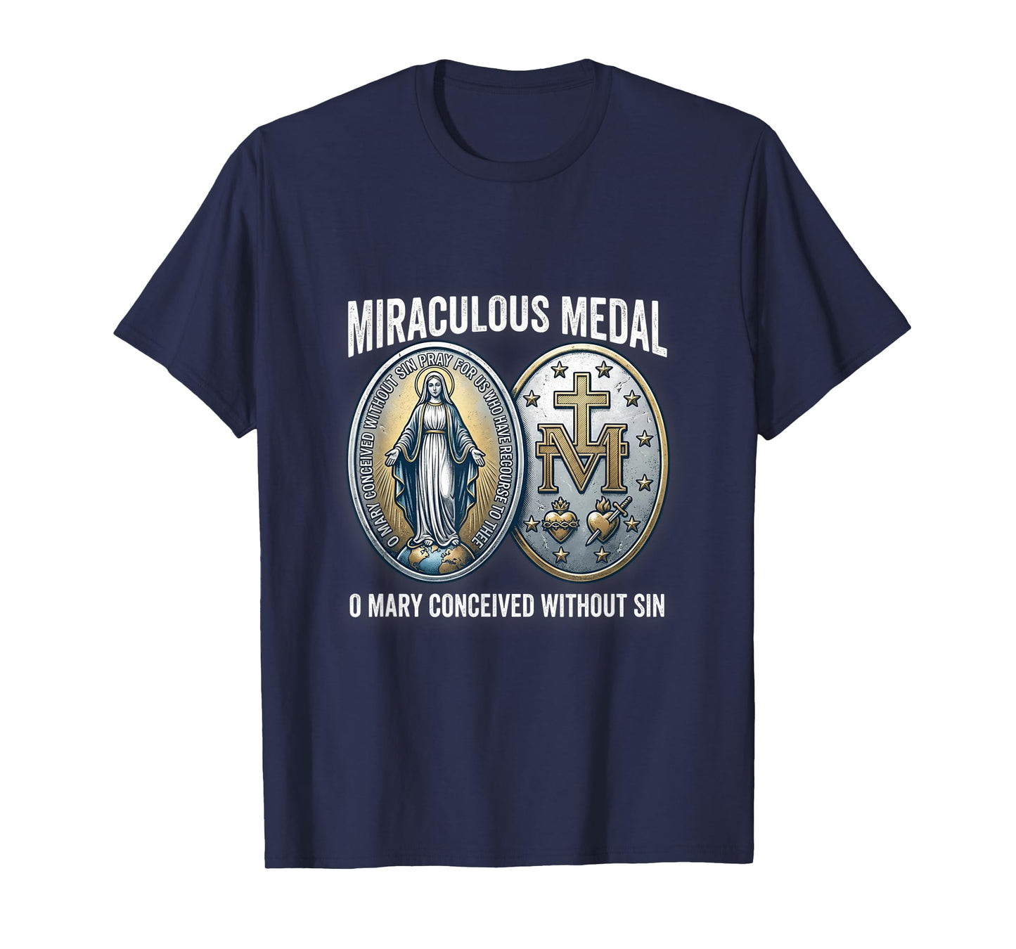 Miraculous Medal Marian Our Lady Catholic T-Shirt