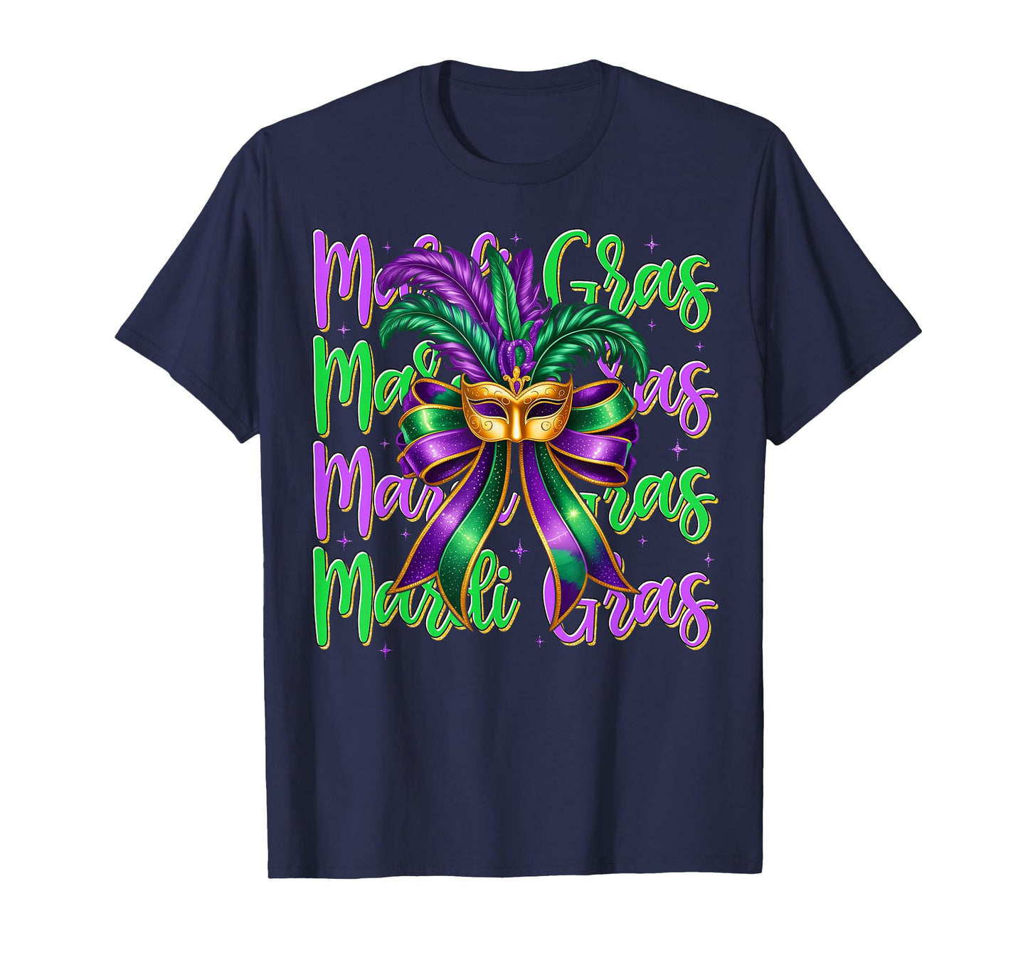 Mardi Gras Carnival Masquerade Feather Mask Girl Women Kid T-Shirt