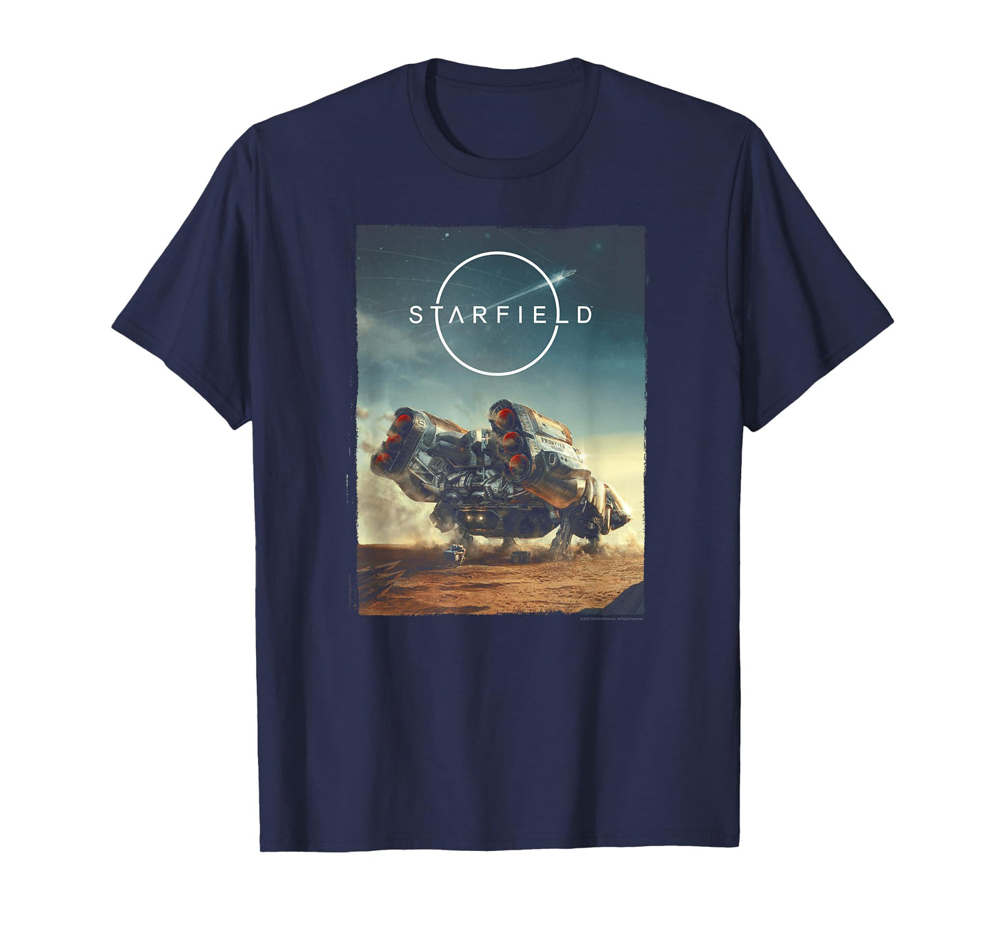 Starfield Spaceship Frontier Video Game T-Shirt
