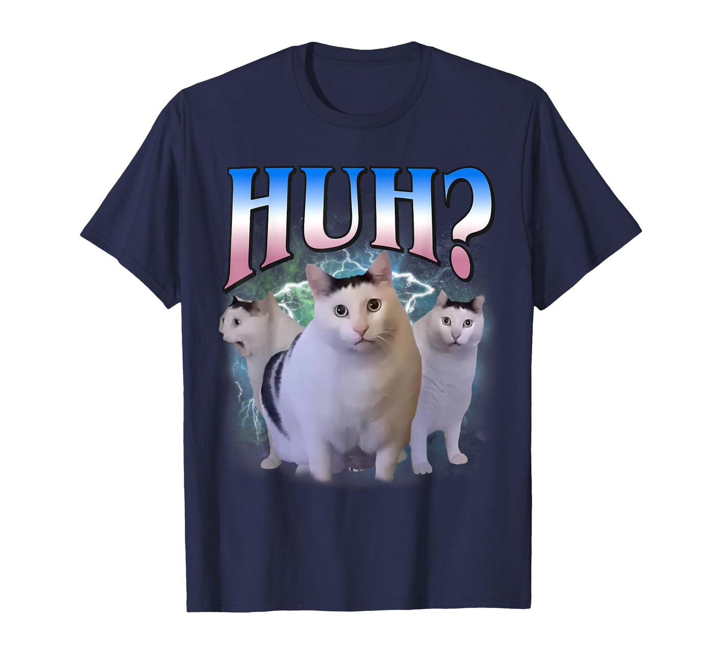 Huh Silly Cat Meme Funny Oddly Bootleg Specific Dank Meme T-Shirt