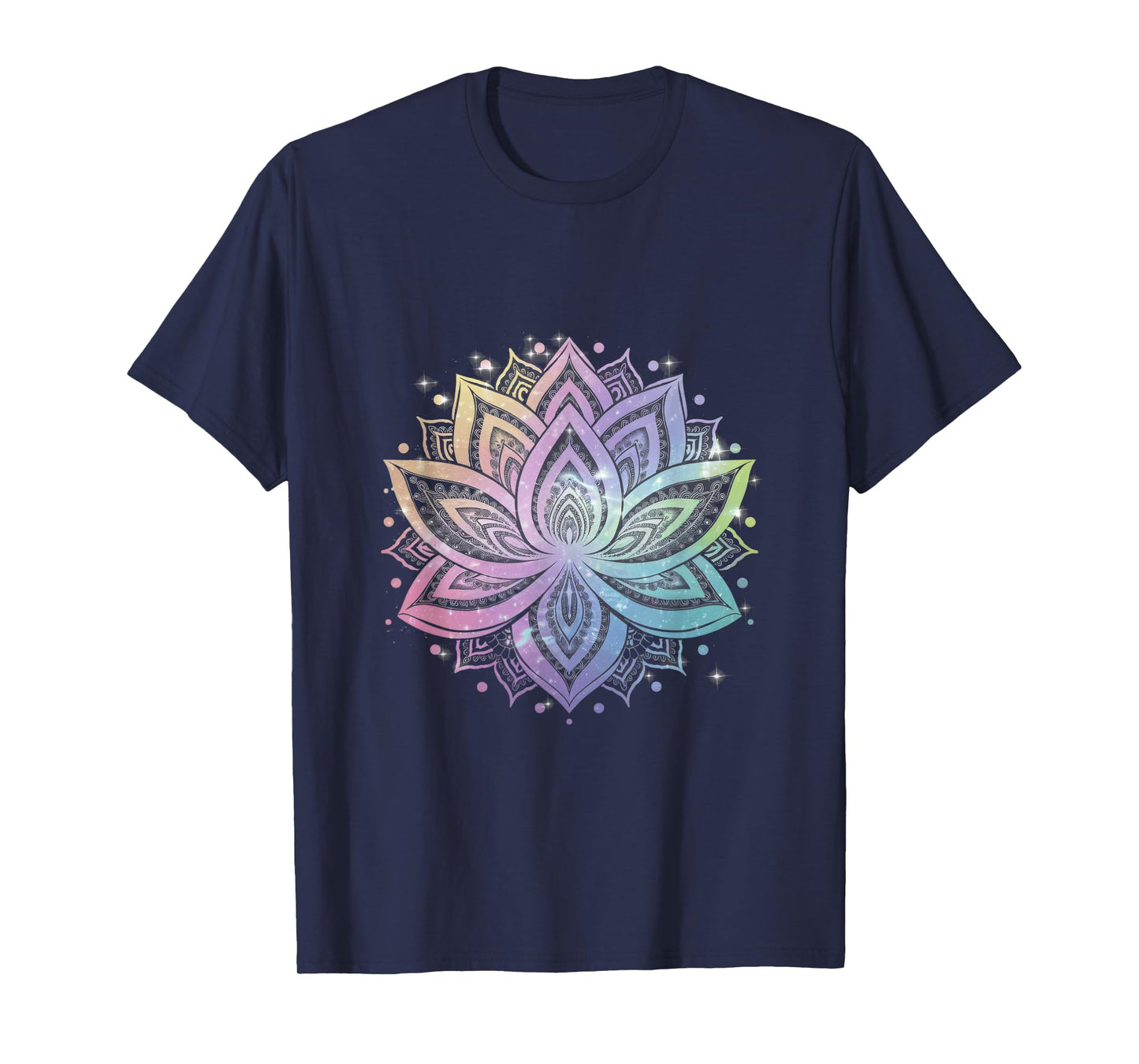 Bohemian Rainbow Lotus Flower Yoga Lotus flower T-Shirt