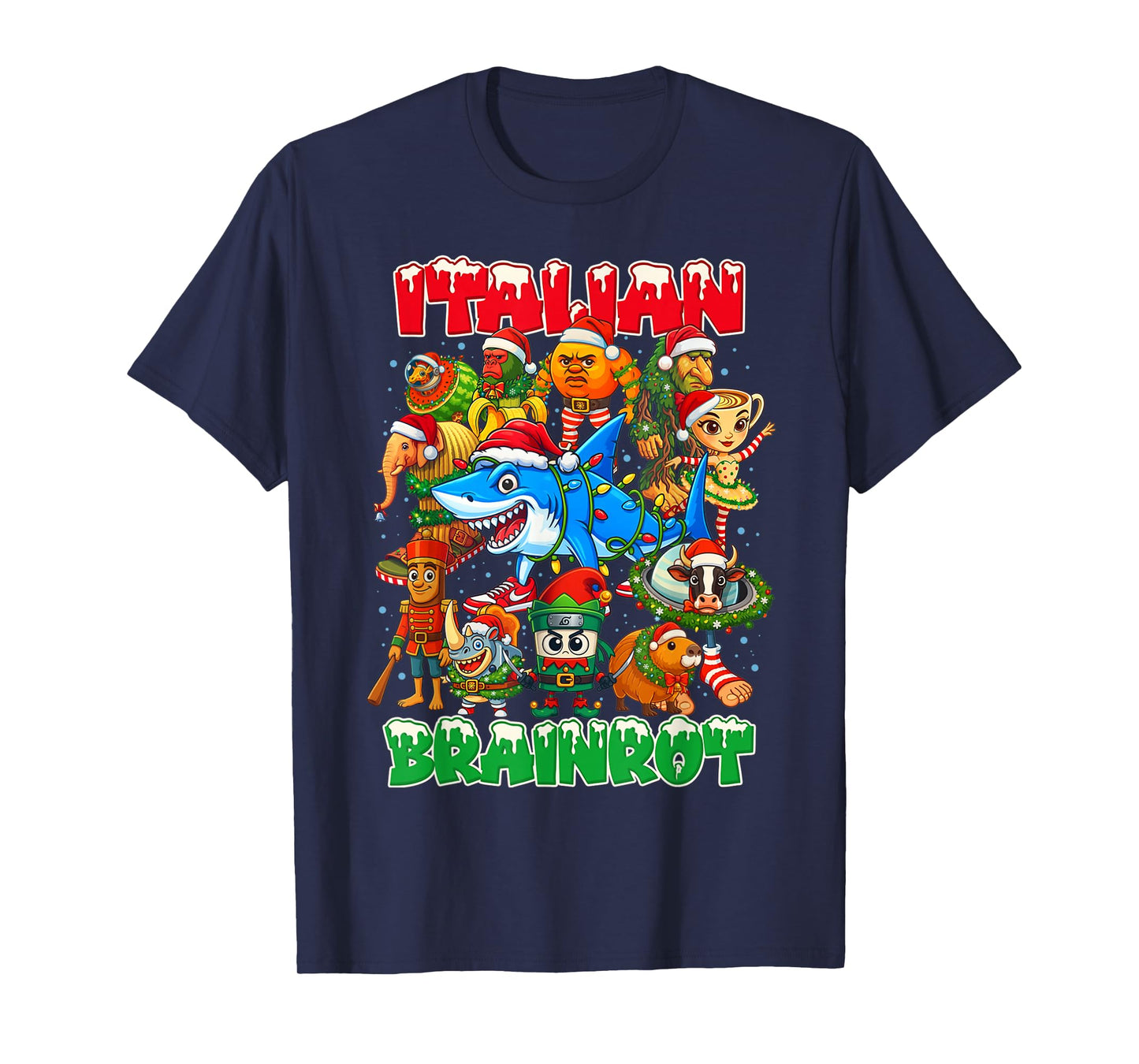 Funny Christmas Italian Brain Rot Italian Brainrot Boy Kids T-Shirt