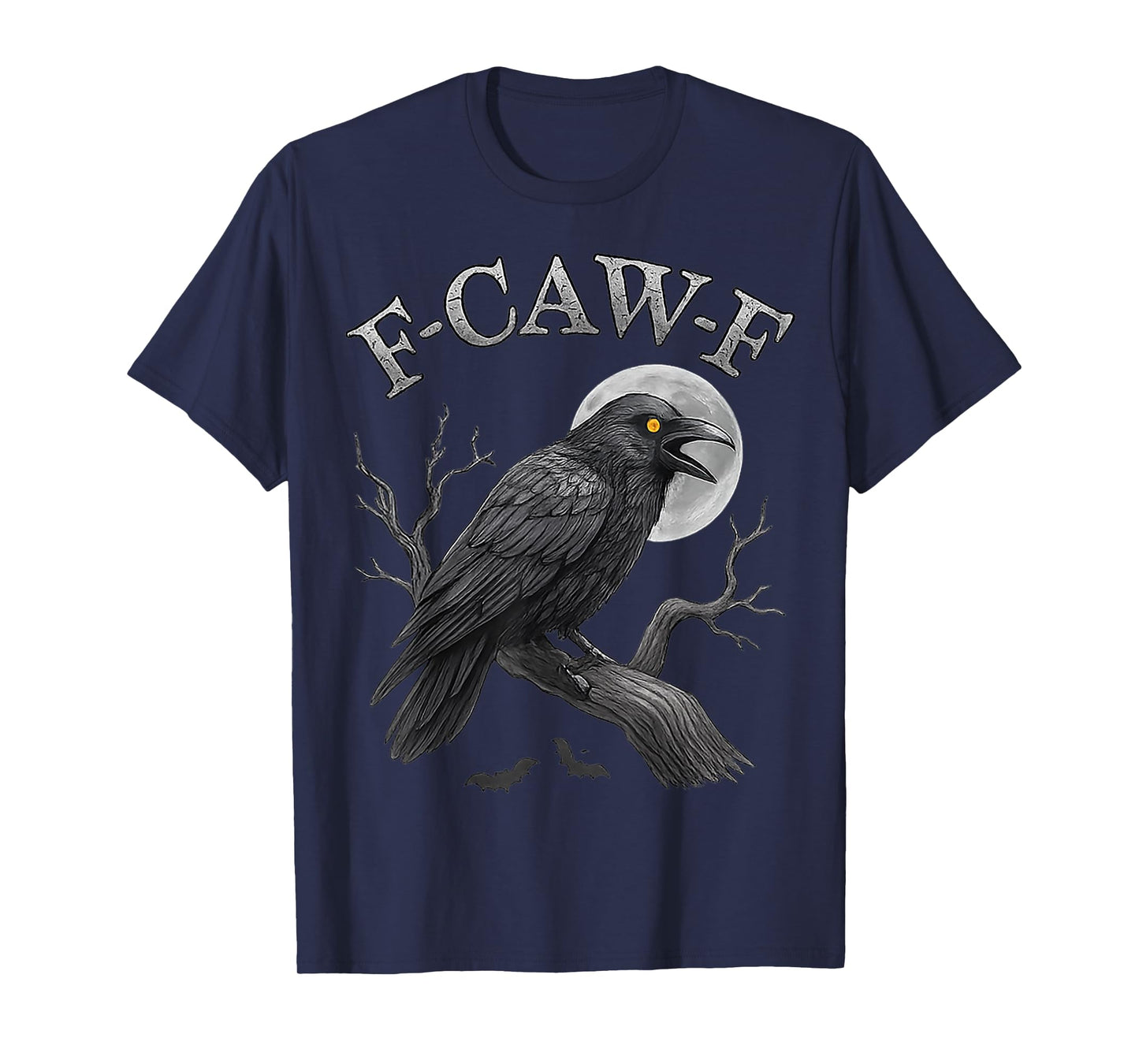 Black Crow F-Caw-F Black Raven Bird Gothic Humor Meme Funny T-Shirt