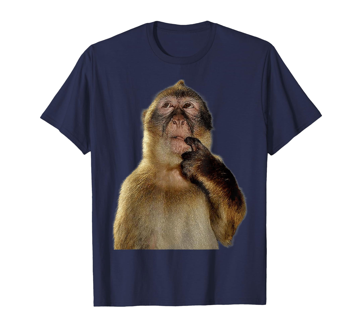 Thinking Monkey Funny Meme Cute T-Shirt