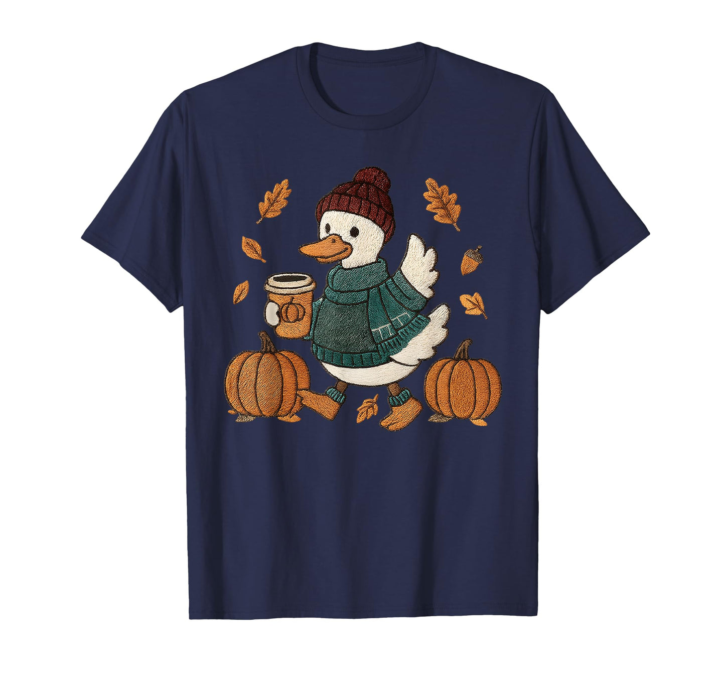 Cozy Season Duck Cute Fall Duck Pumpkin Spice Autumn Coffee T-Shirt