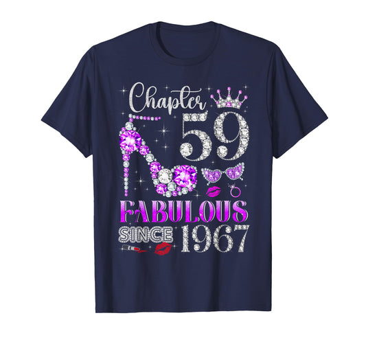 Chapter 59 Fabulous Since 1967 59Th Birthday Ladies Girls T-Shirt