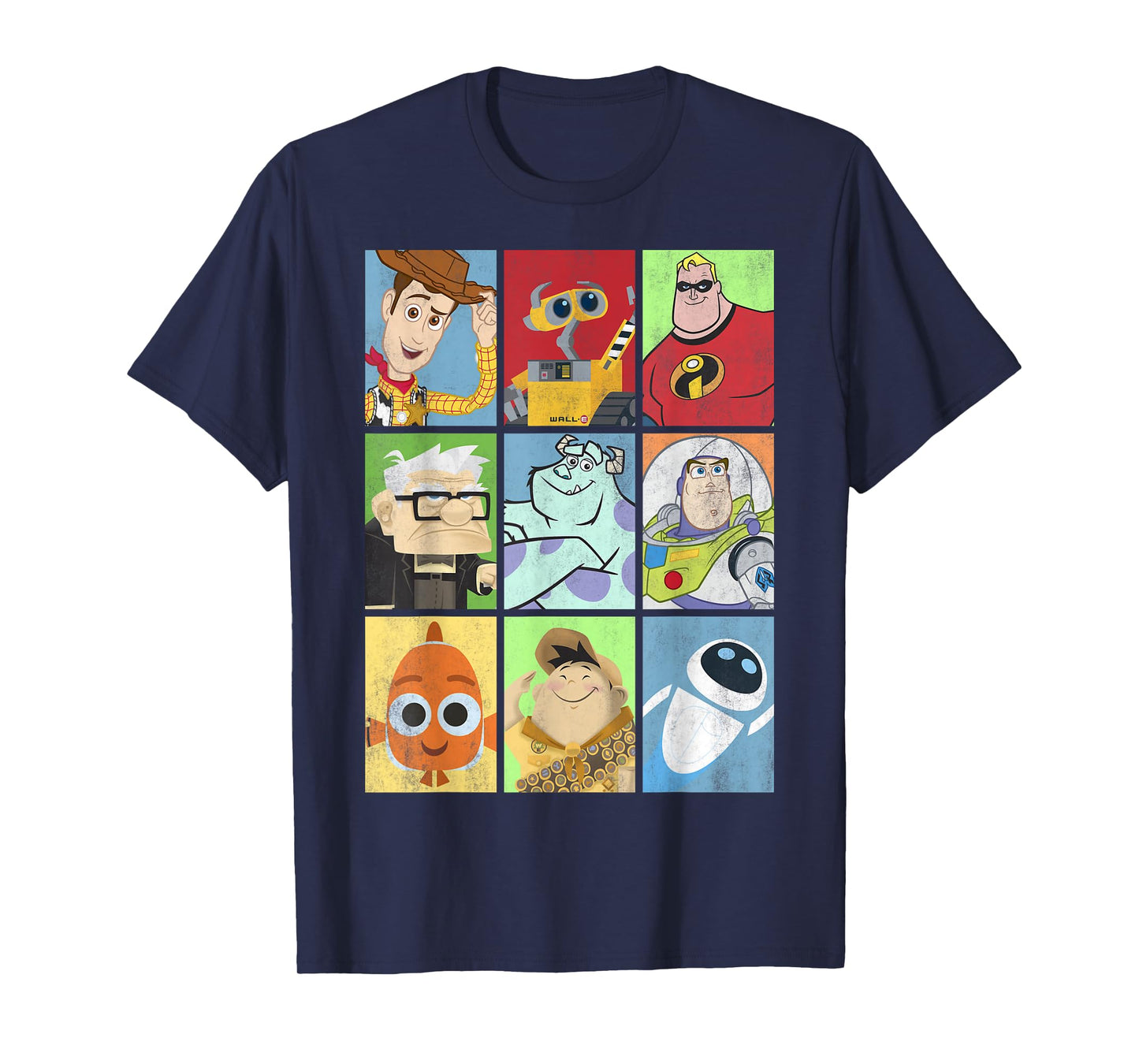 Disney Pixar Collection Iconic Characters Box Up Vintage T-Shirt