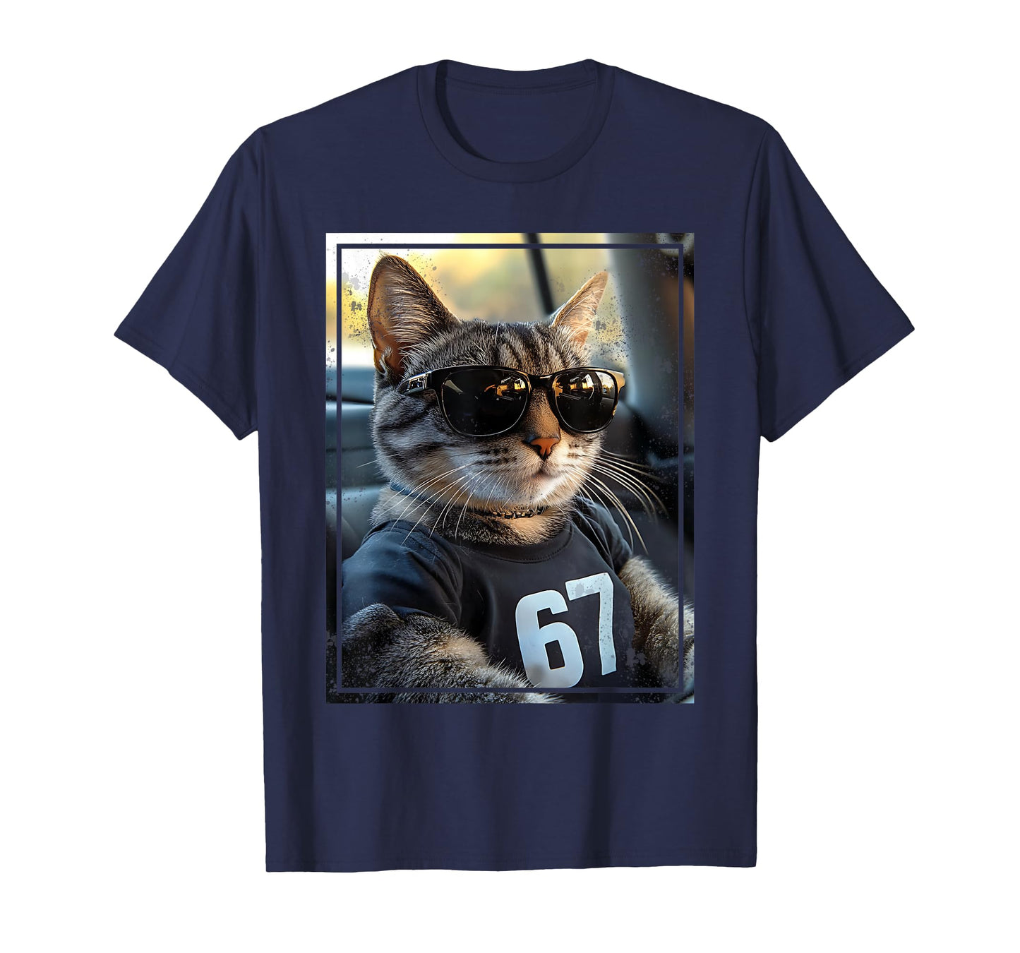 67 and Still Cool Funny Birthday Meme Cat T-Shirt