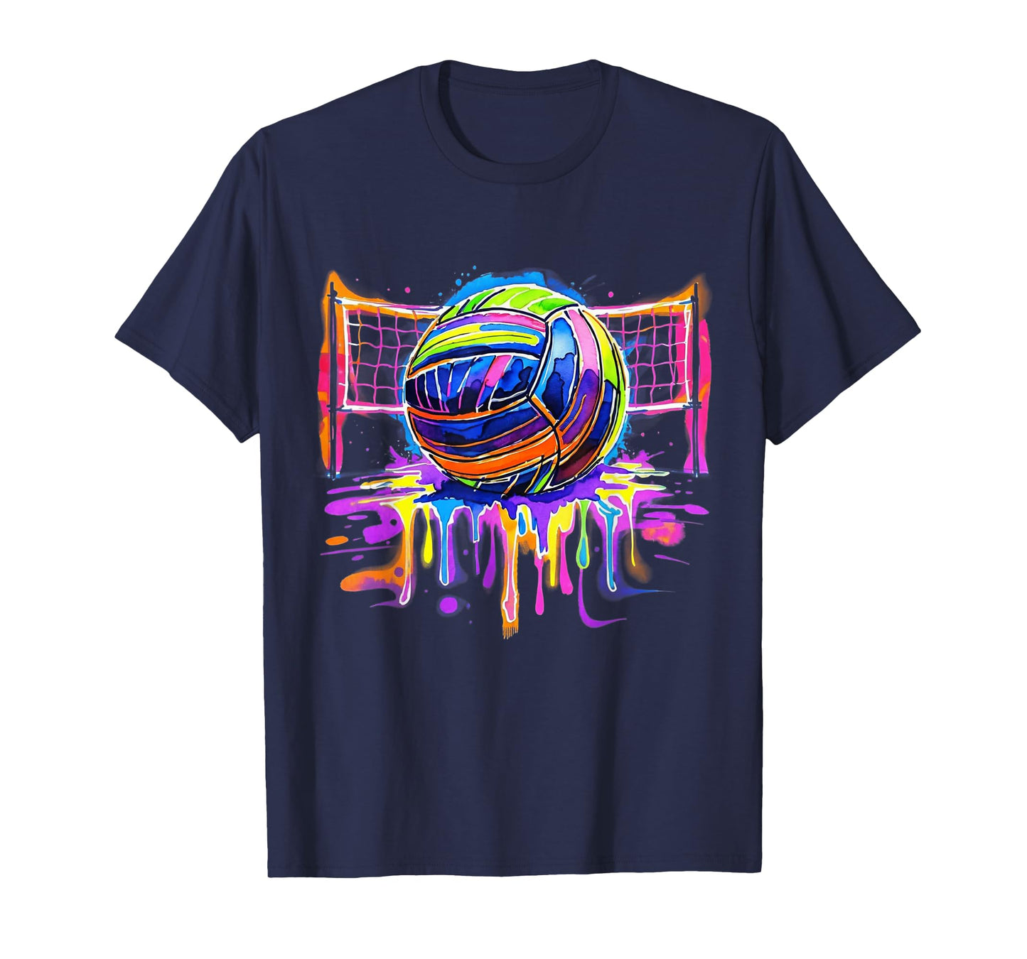 Volleyball Drip Game Day Sports Player Women Teens Girls T-Shirt