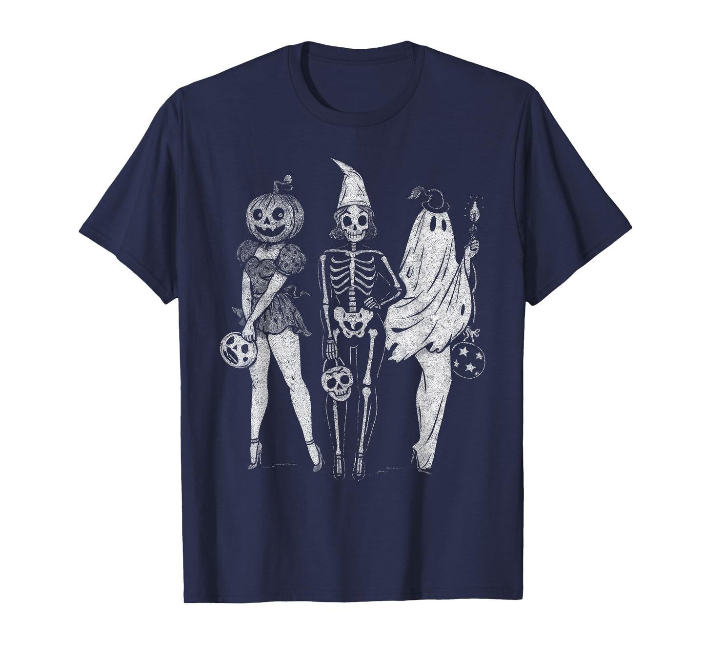 Vintage Spooky Squad Funny Girl Witchy Fall Season Halloween T-Shirt