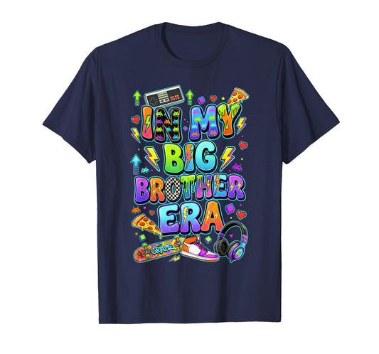 in My Big-Brother Era Retro Gamer Boys Sibling Announcement T-Shirt
