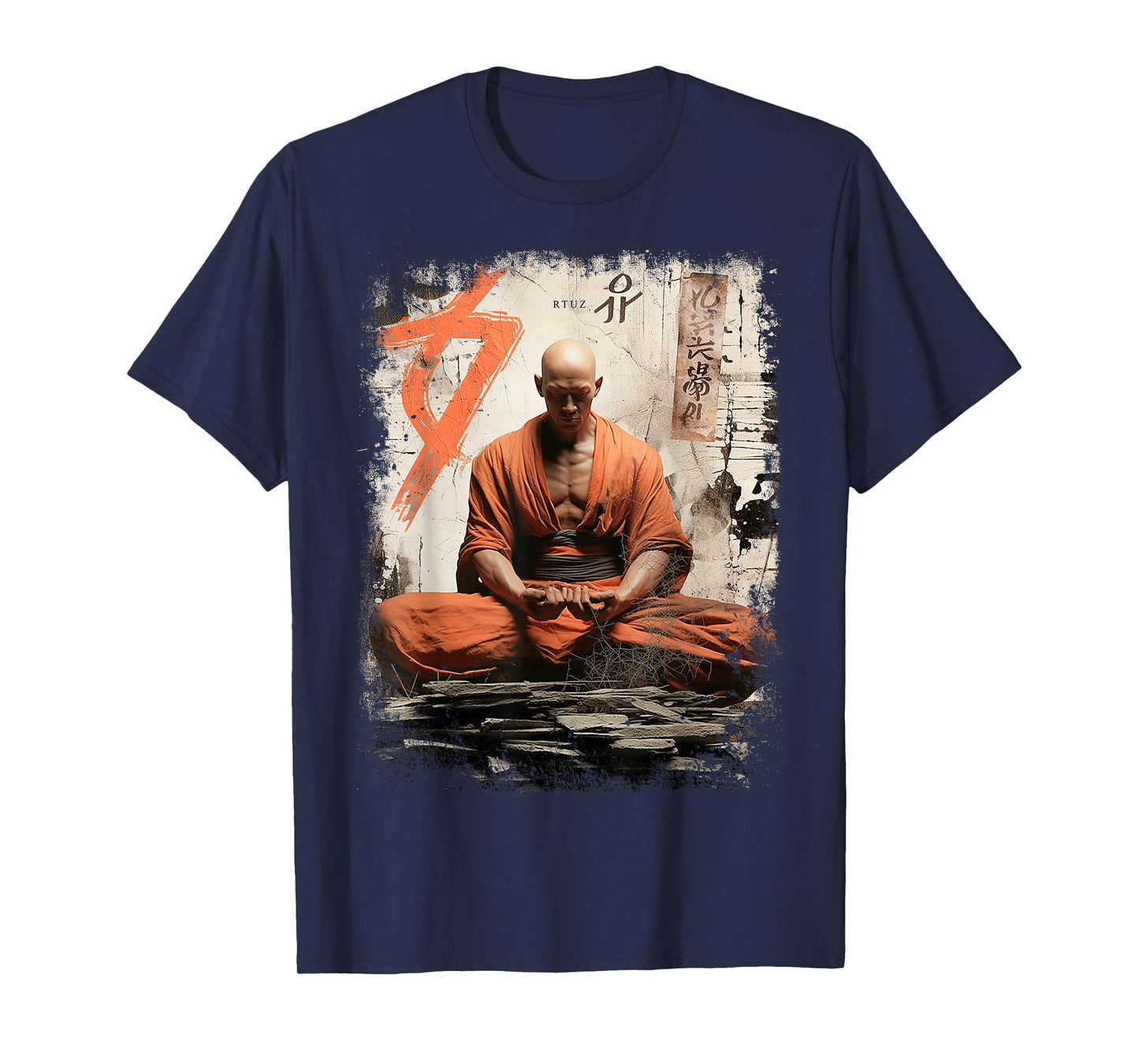 Buddhist Monk Yin & Yang Meditation Buddha Shaolin T-Shirt