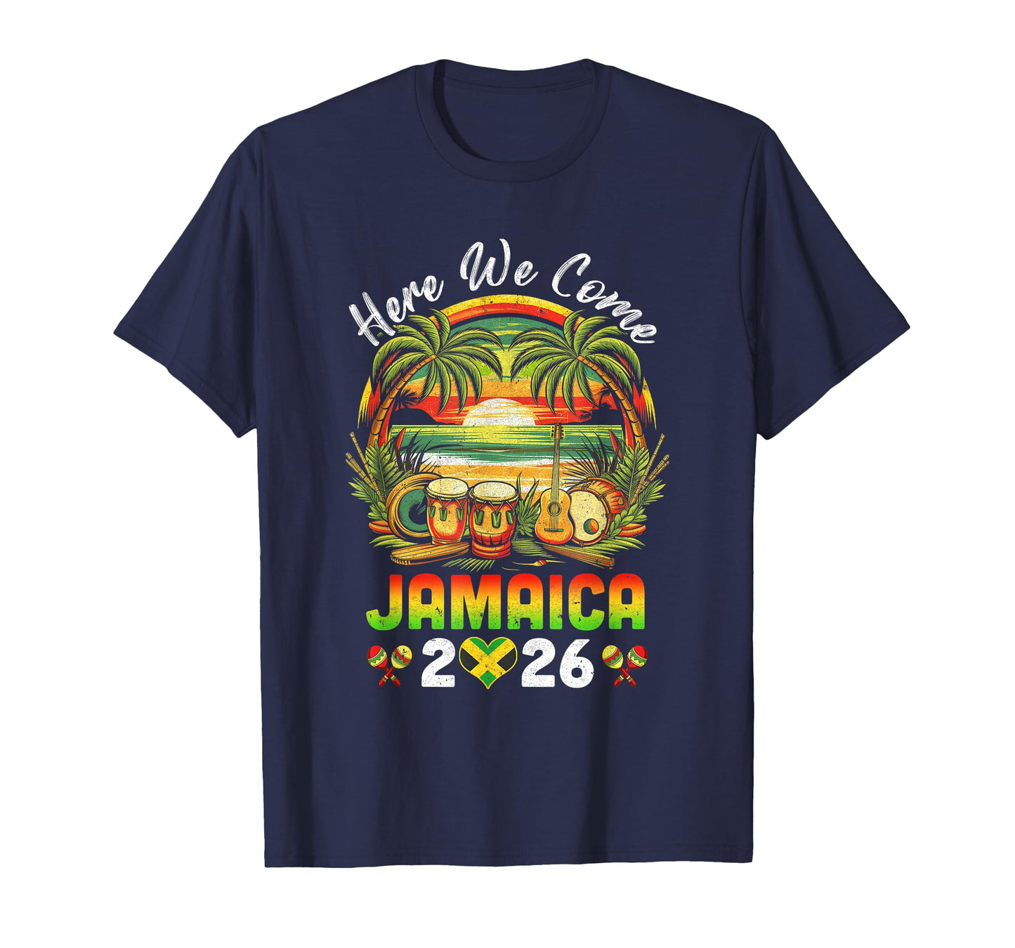 Here We Come Jamaica 2026 Girls Trip Family Summer Vacation T-Shirt