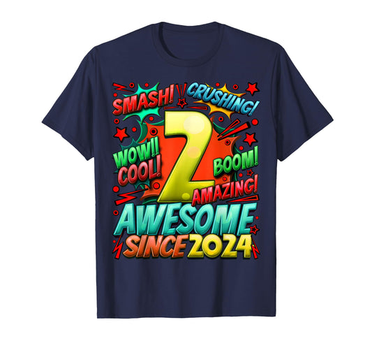 2 Year Old Gifts for Boys 2nd Birthday Boy 2 Year Old Boy T-Shirt