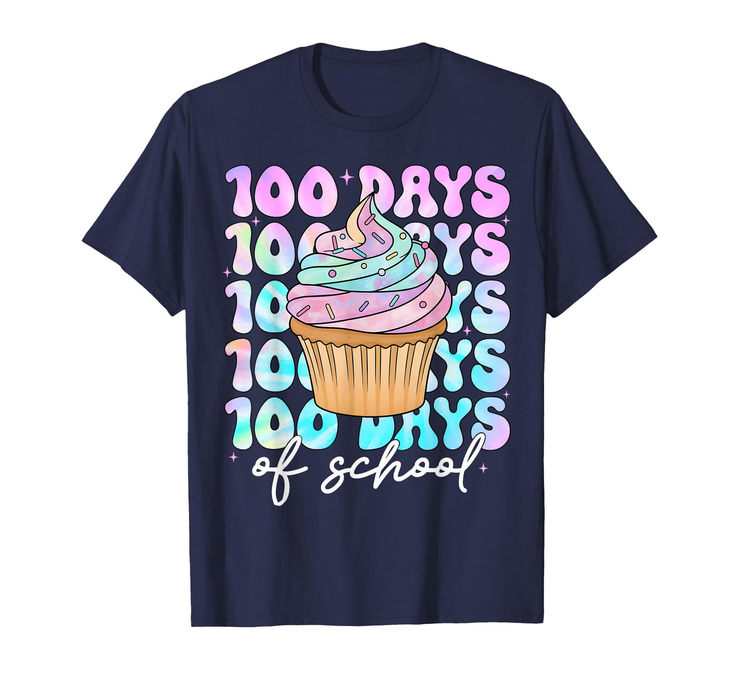 100 Days of School Cupcake Girls 100th Day of School Teacher T-Shirt