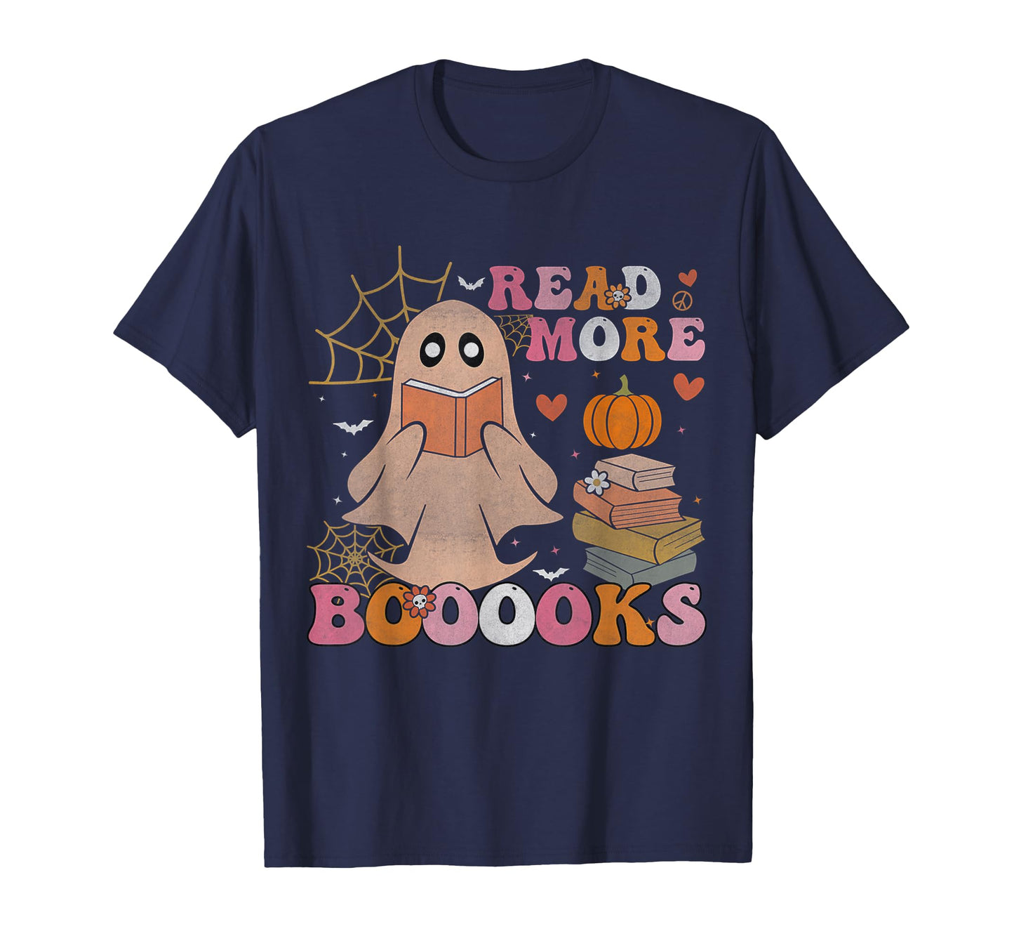 Read More Books Funny Boo Ghost Reading Halloween Library T-Shirt