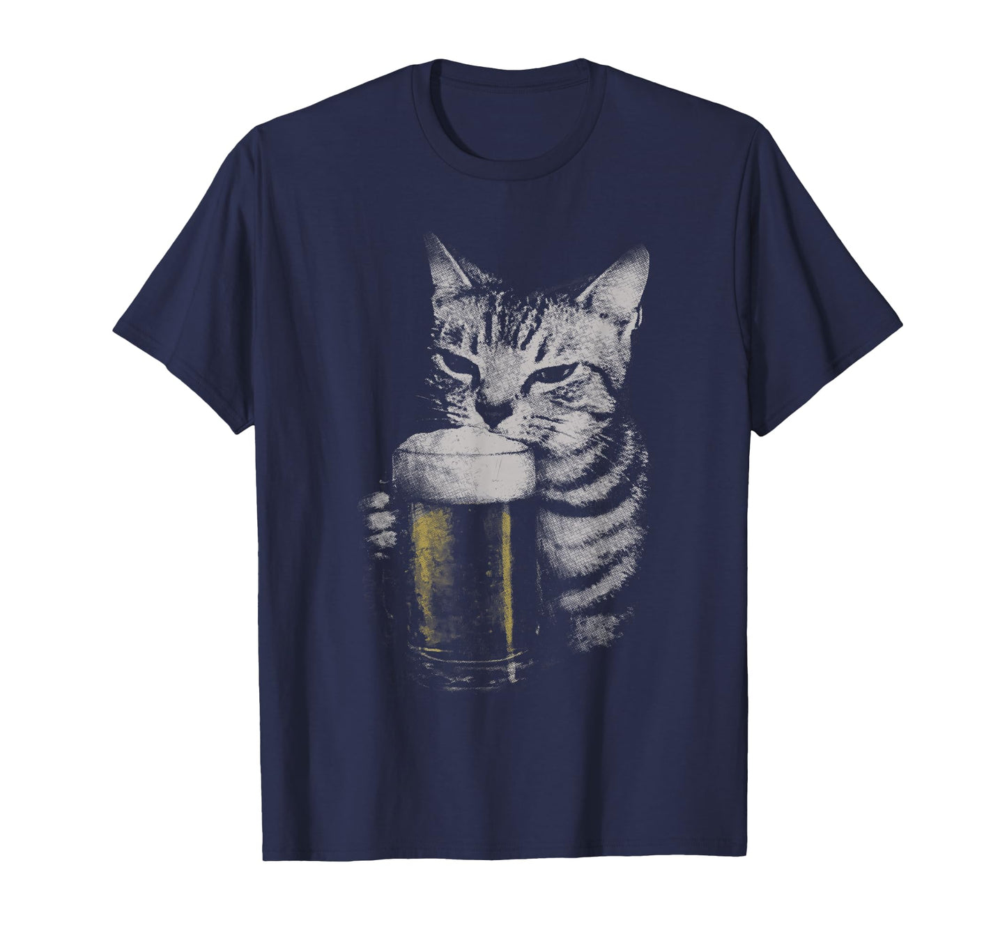 Cat Beer Y2k Vintage 90s Funny Cats Meme Fun Kitty Drunk T-Shirt