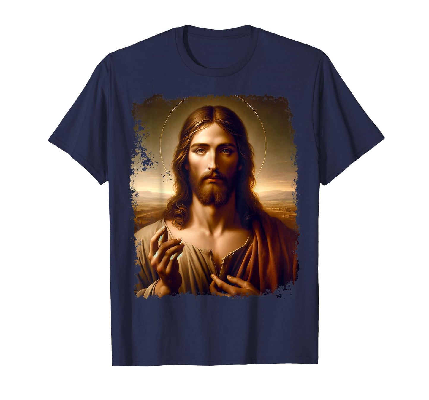 Renaissance Jesus Christ Spiritual Leader Portrait Art T-Shirt