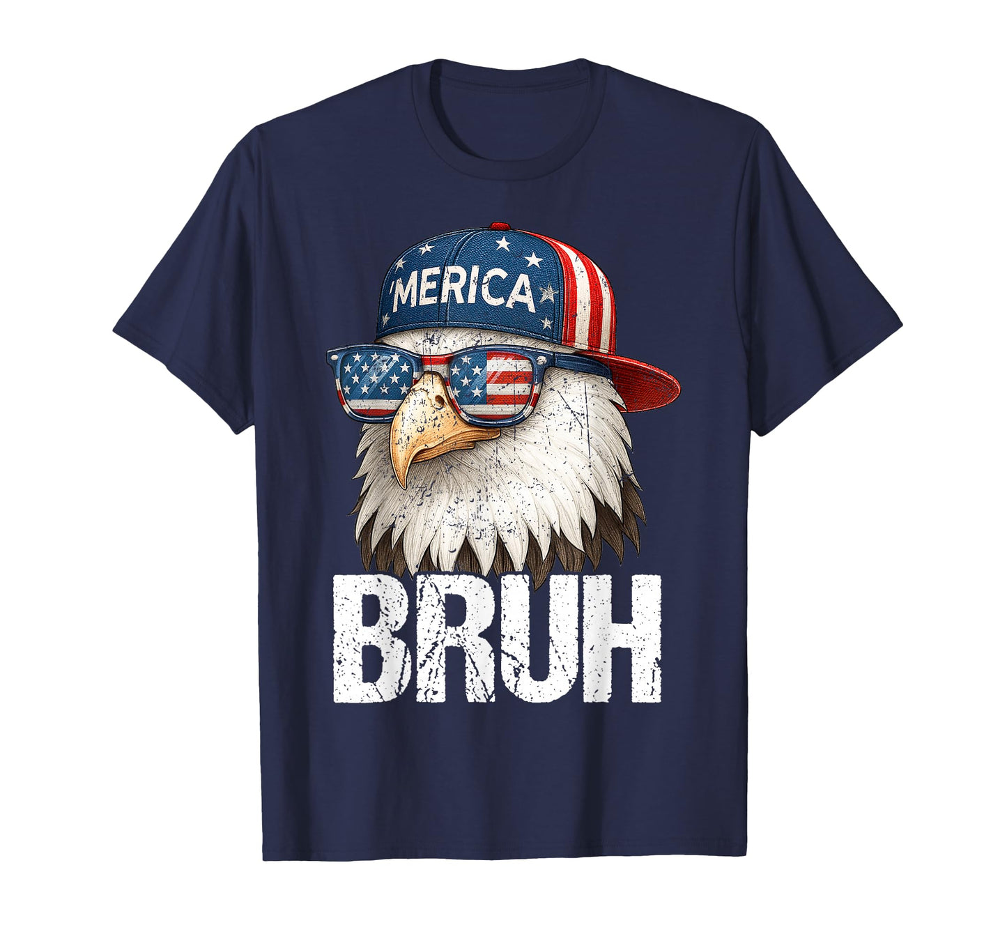 Bruh Fourth 4th Of July Eagle American Patriotic Mens Boys T-Shirt