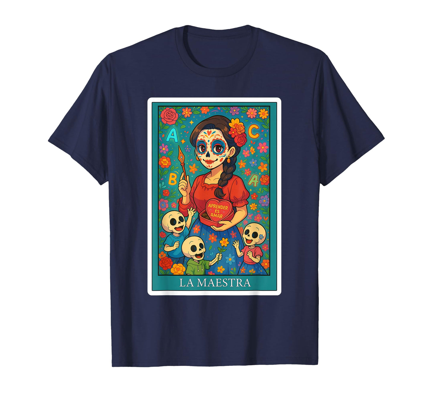 La Maestra | Spanish-Mexican Bingo Card Funny Gifts T-Shirt