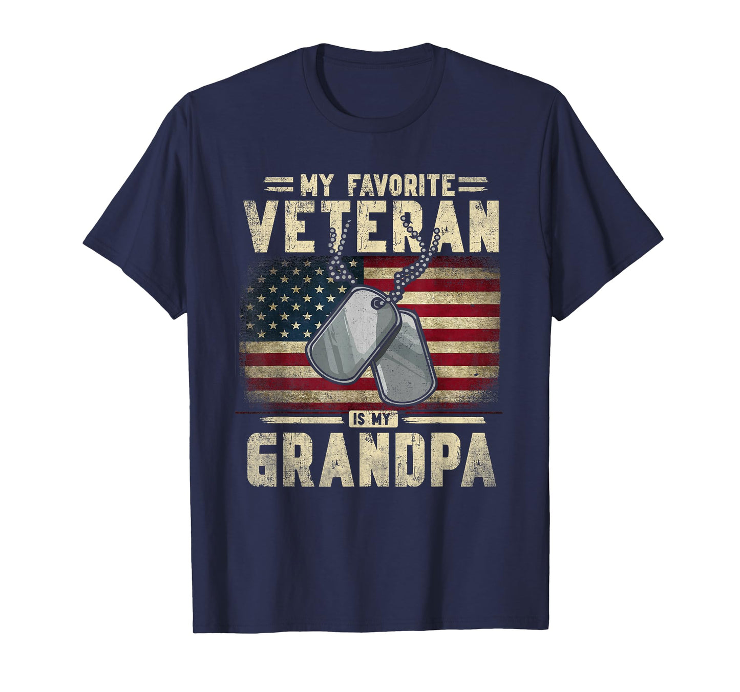Father's Day Veteran Day My Favorite Veteran Is My Grandpa T-Shirt