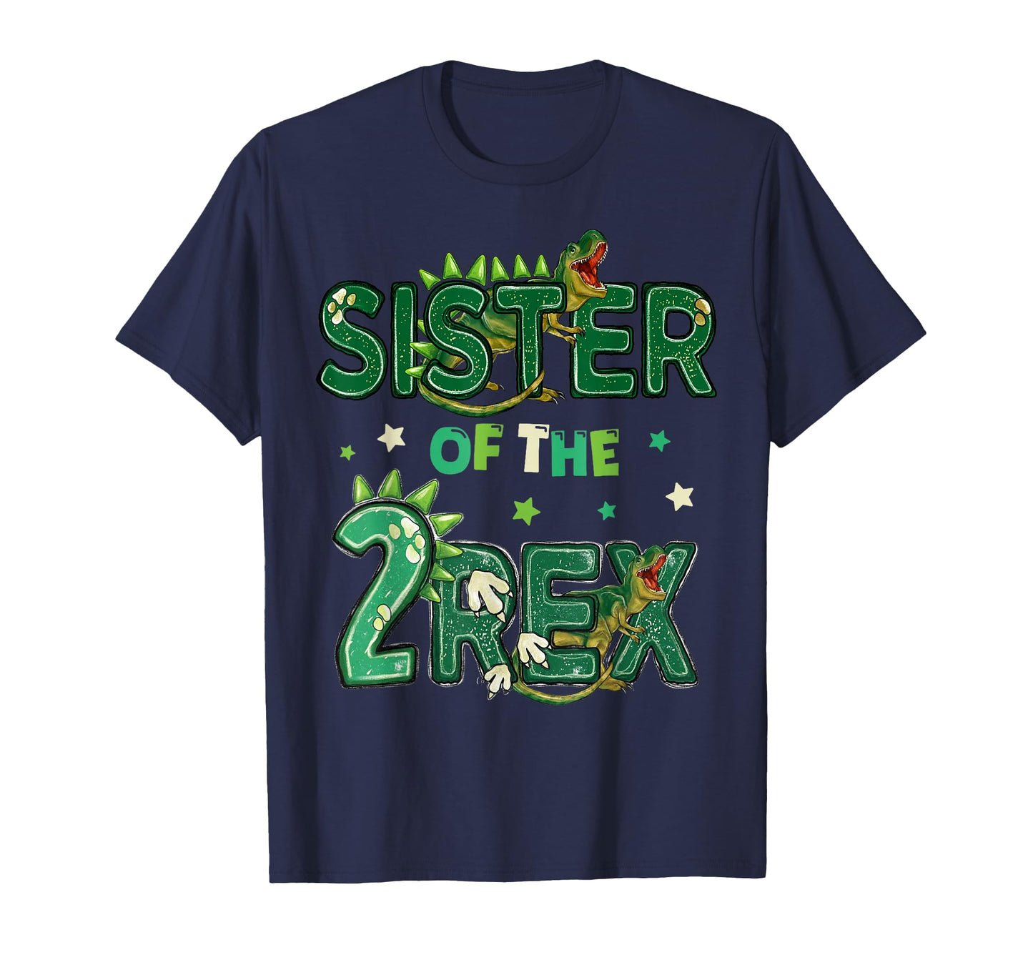 Sister of The Two Rex Birthday Dinosaur Family Matching T-Shirt