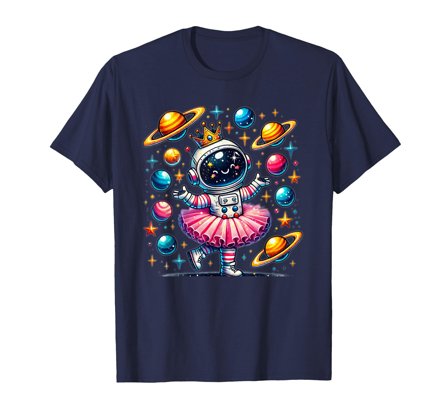 Ballerina Girl Space Astronaut T-Shirt